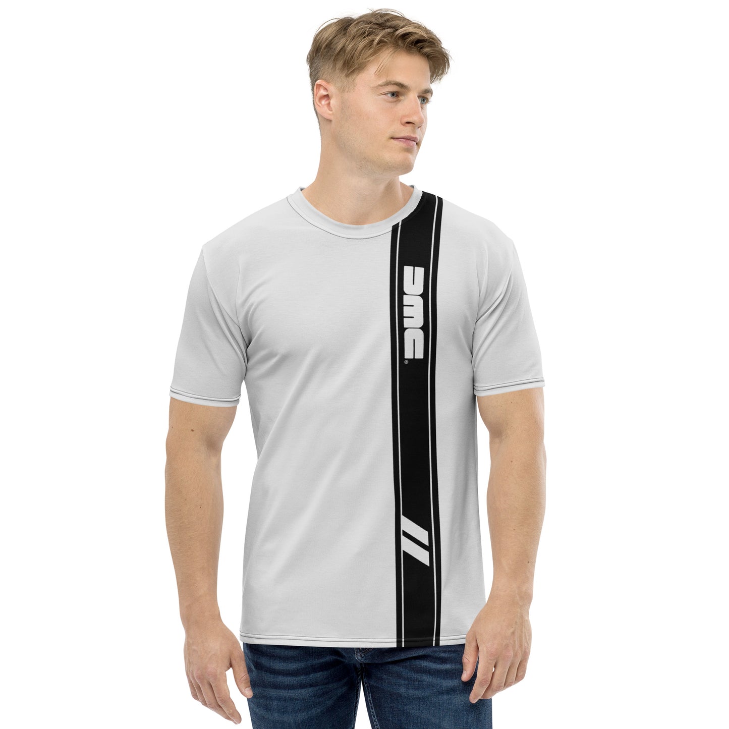 DeLorean Stripe T-Shirt (Light Gray)