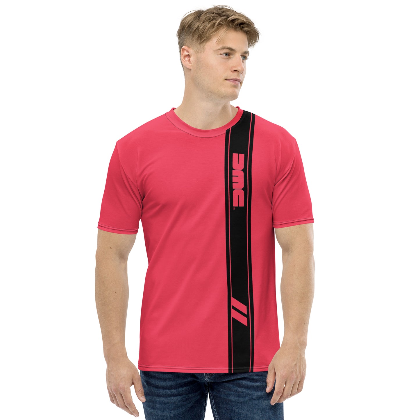 DeLorean Stripe T-Shirt (Pink)