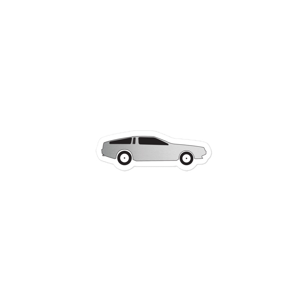 Stainless Steel DeLorean Sticker