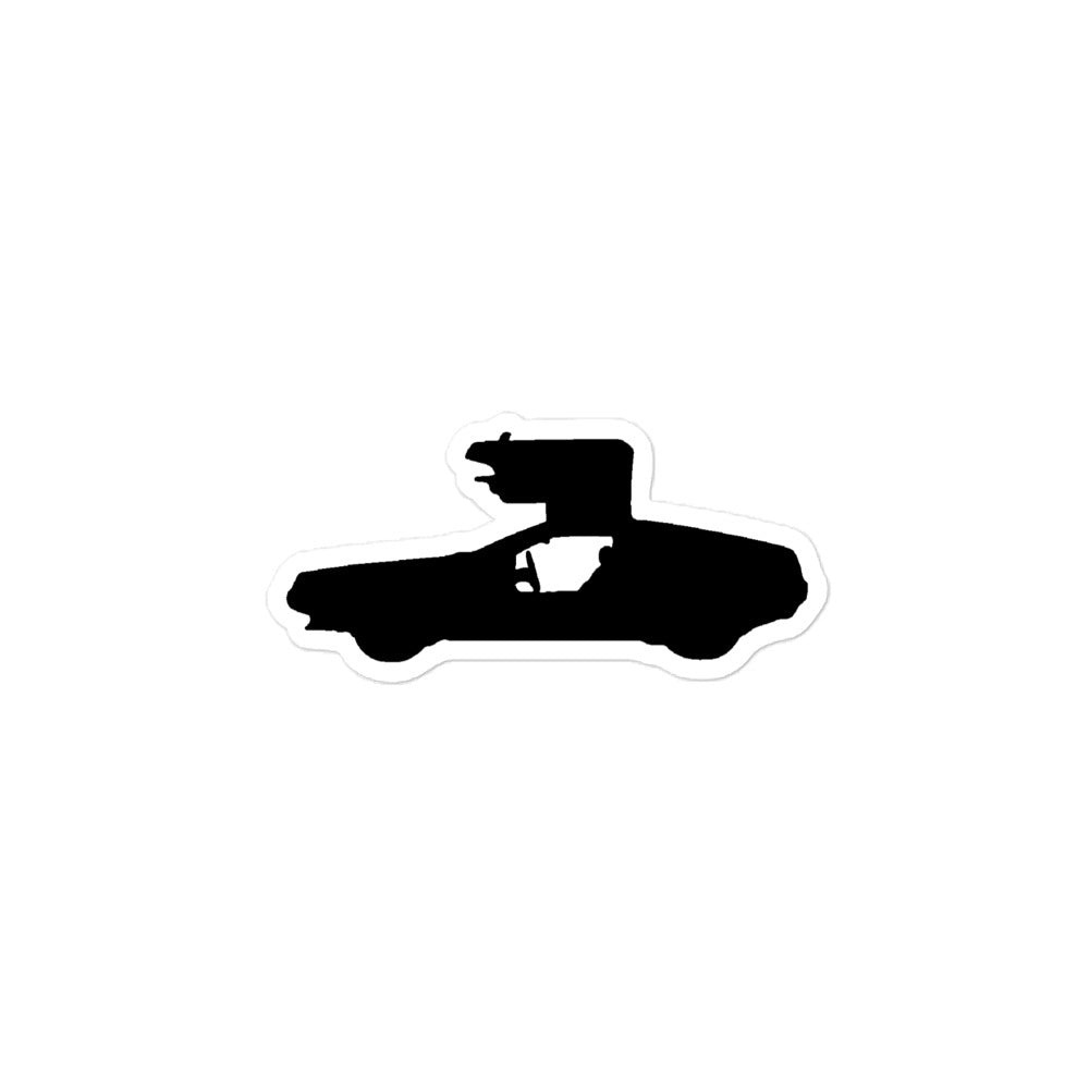 DeLorean Silhouette Sticker