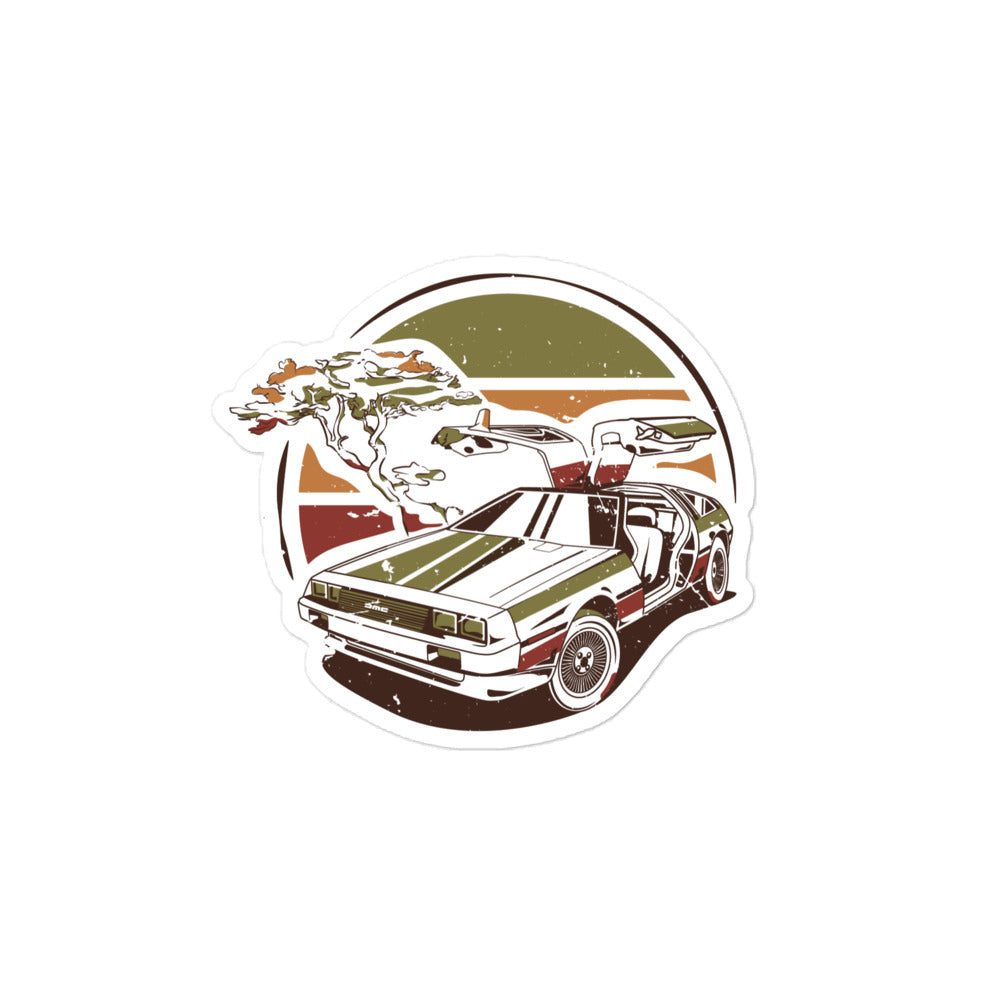 Stylized DeLorean Sticker