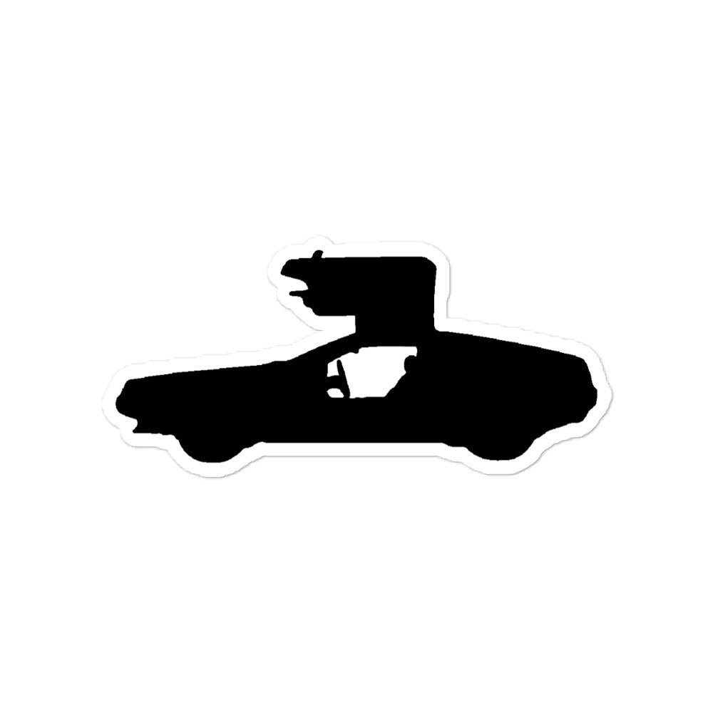 DeLorean Silhouette Sticker