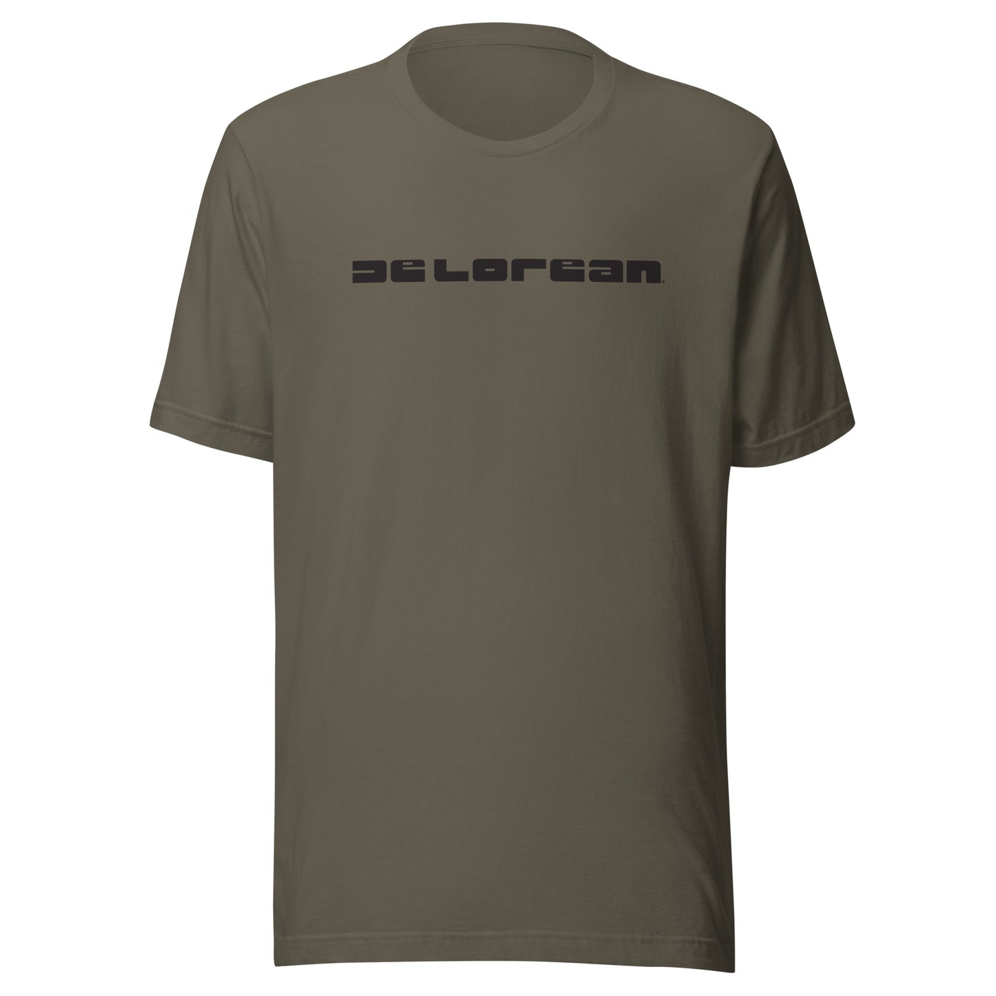 DeLorean Letters Unisex T-shirt (Black Logo)