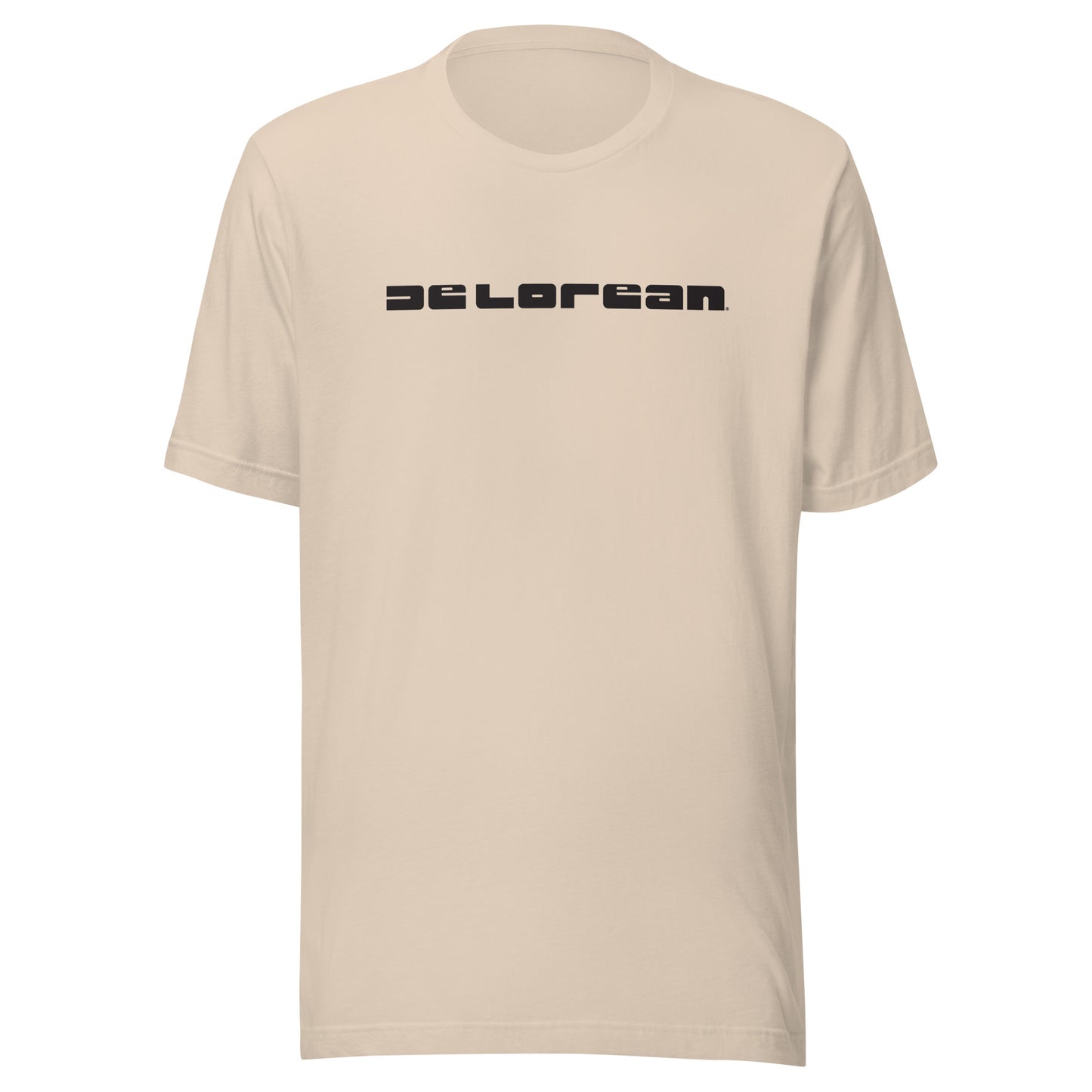 DeLorean Letters Unisex T-shirt (Black Logo)