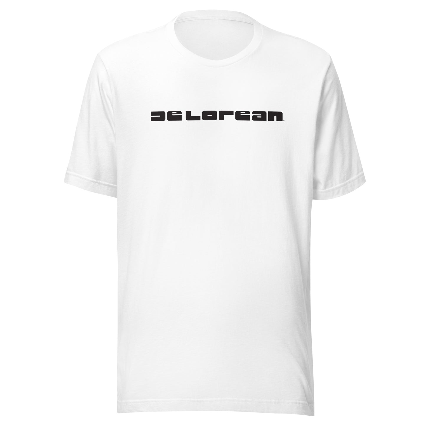 DeLorean Letters Unisex T-shirt (Black Logo)