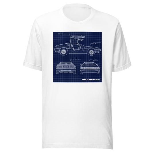 DeLorean Blueprint Unisex T-shirt