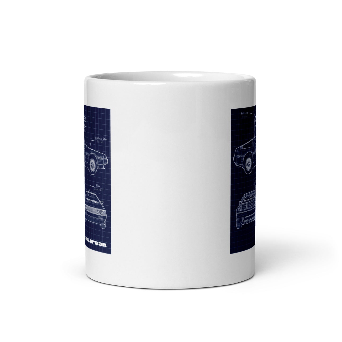 DeLorean Blueprint Mug