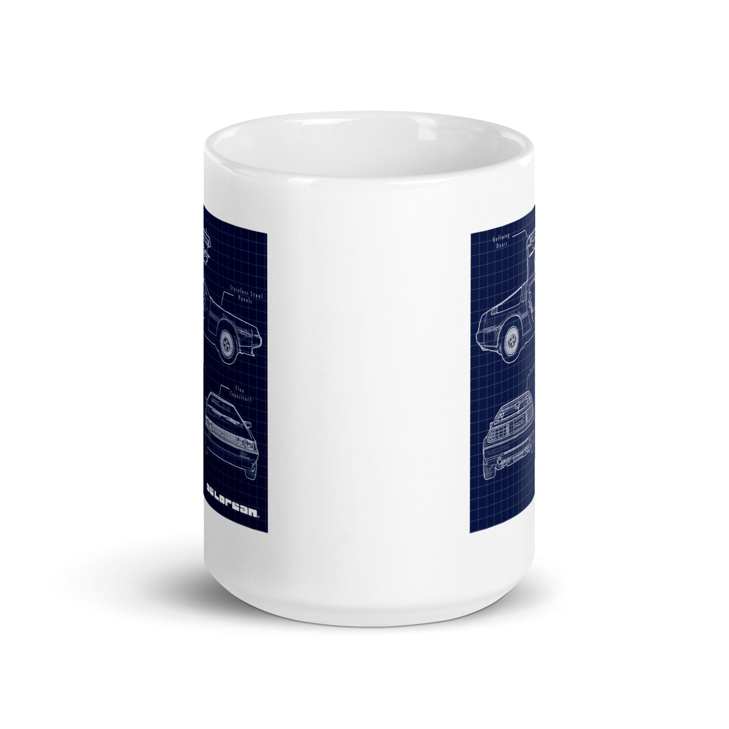 DeLorean Blueprint Mug
