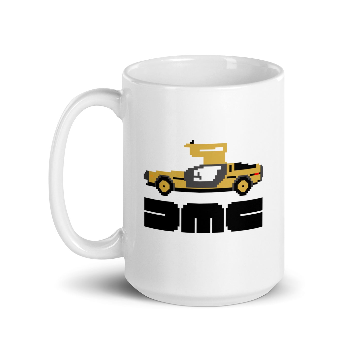 Pixel Golden DeLorean DMC Mug