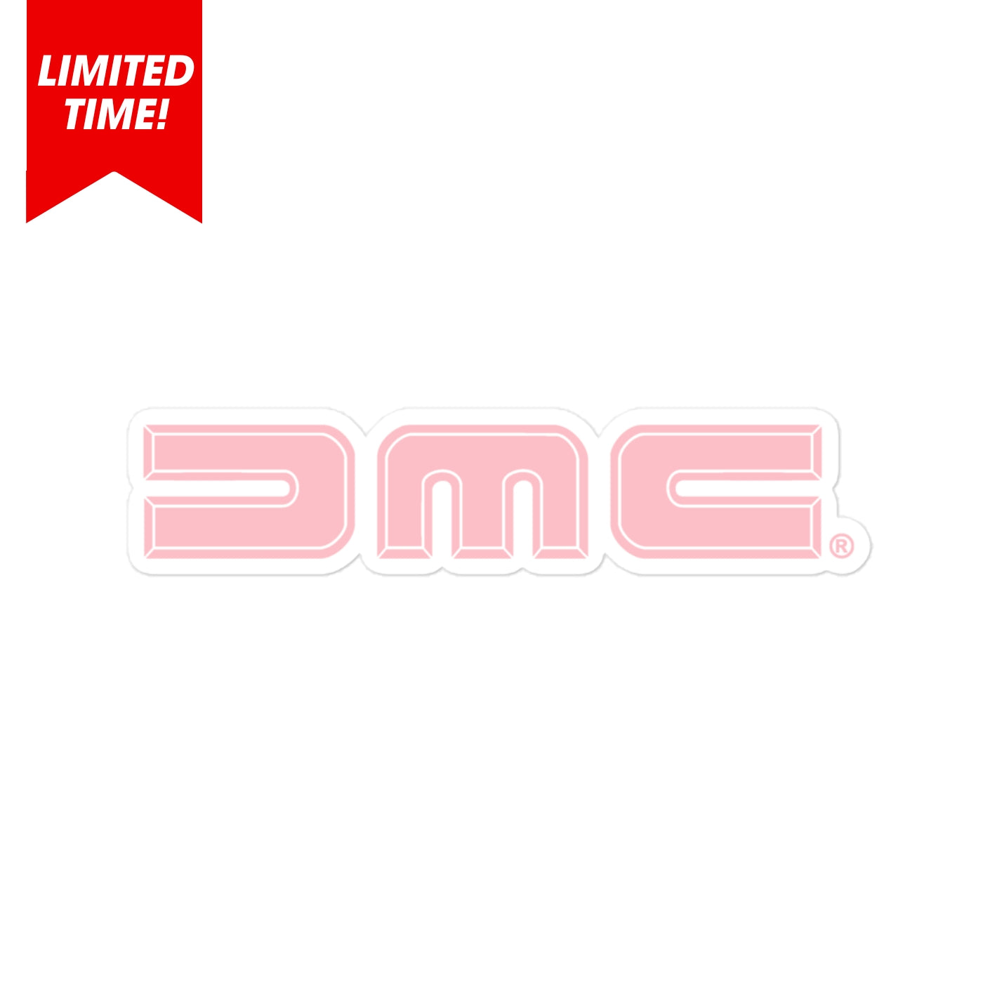 Pink DMC Logo Sticker