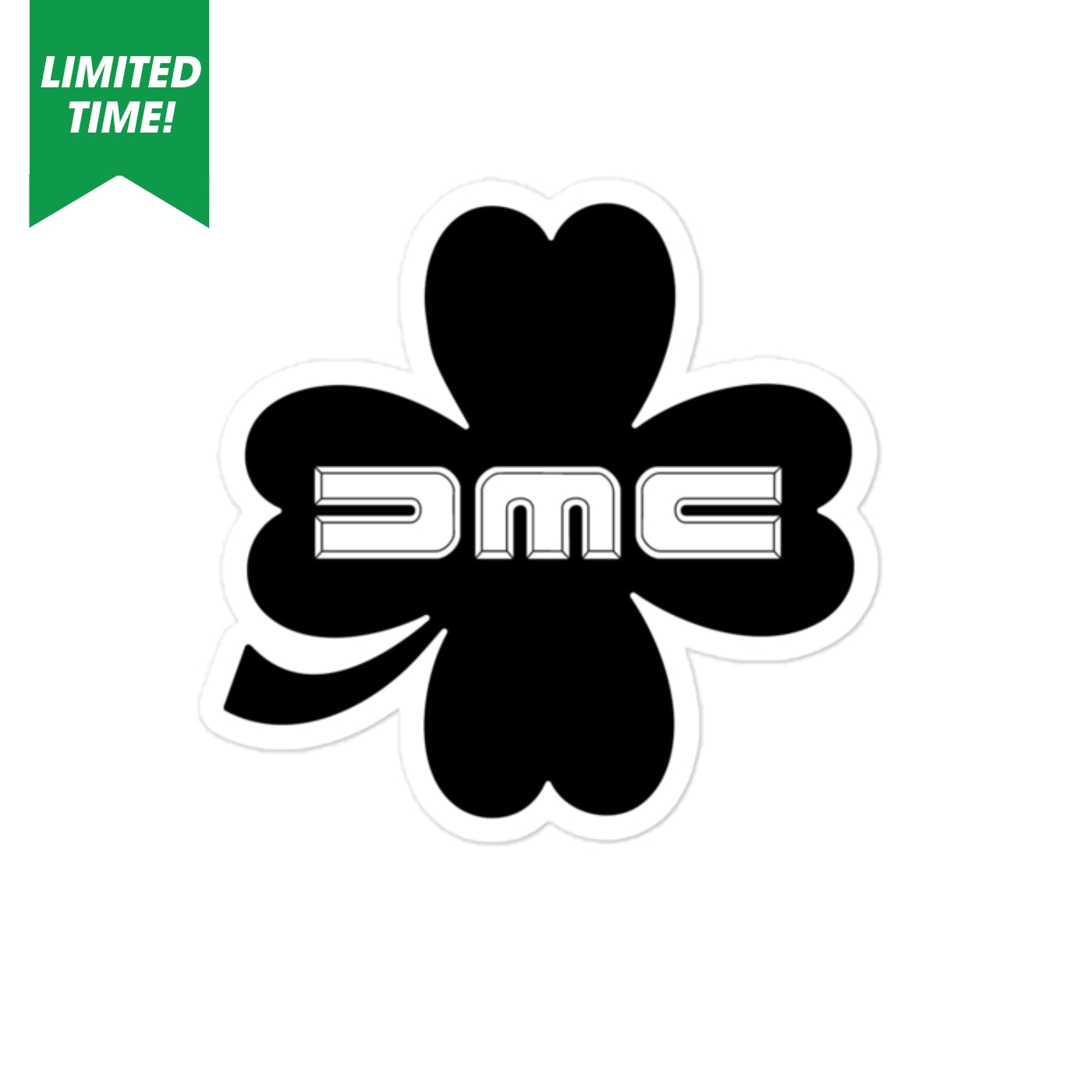 DMC Lucky Shamrock Black Sticker