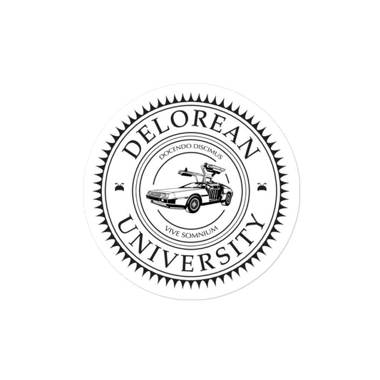 DeLorean University Sticker