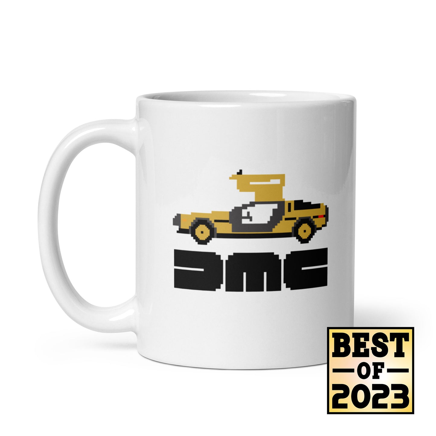 Pixel Golden DeLorean DMC Mug