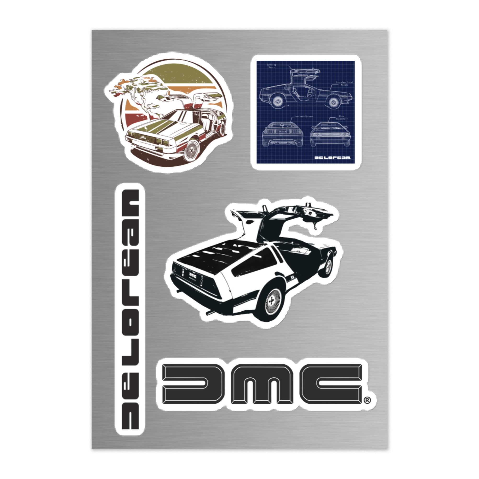 DeLorean Sticker Sheet #2 – DeLorean Merch