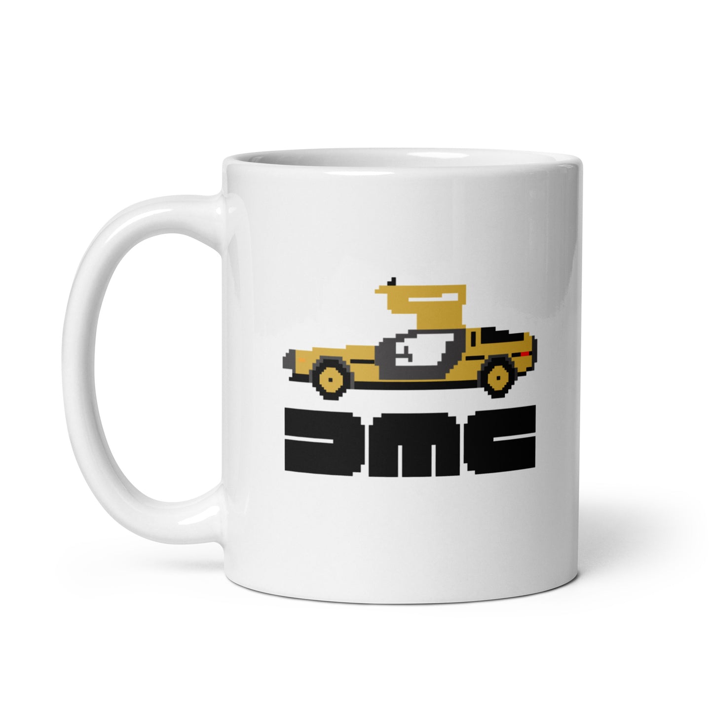 Pixel Golden DeLorean DMC Mug